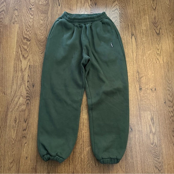 Comfrt olive green cotton blend Sweatpants size medium cozy oversized - Picture 1 of 5